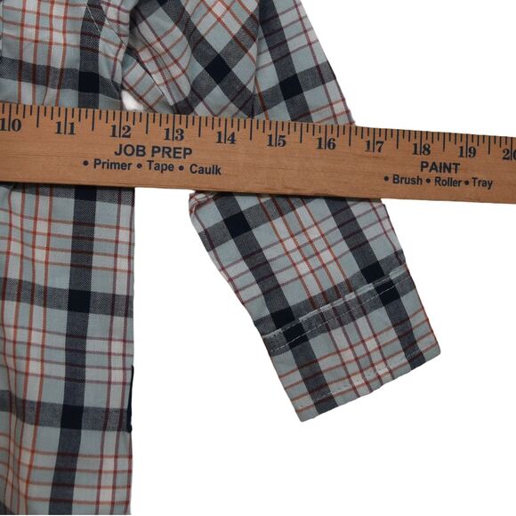 Ben Sherman Toddler Button Up Shirt 24M Blue White Red Plaid Long Sleeve Mod - Picture 5 of 6